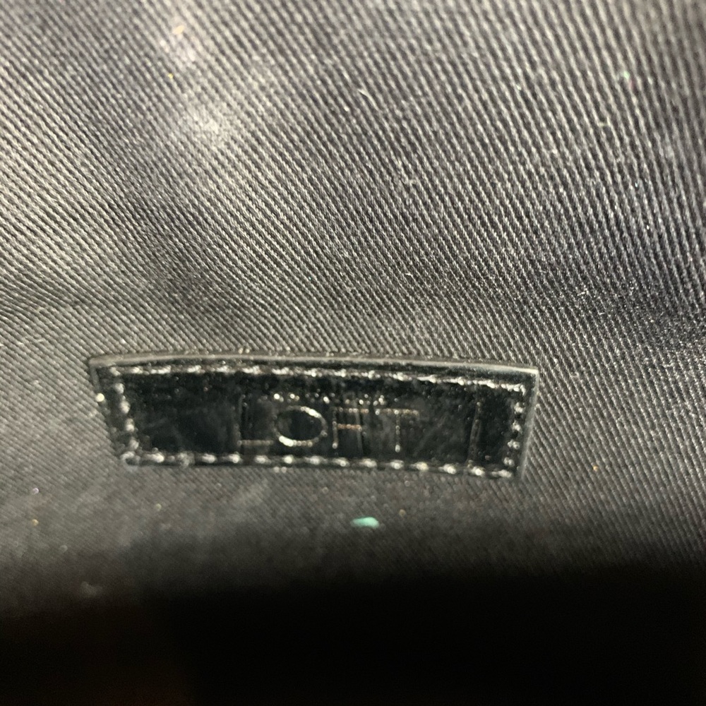 Loft Black Python Print Clutch/Wristlet - image 5